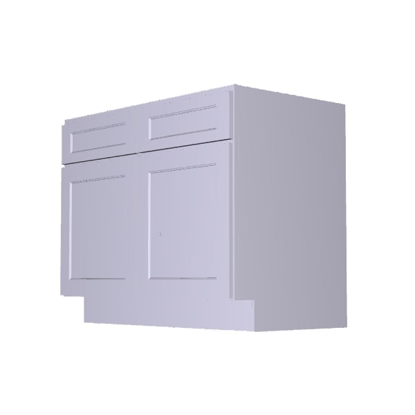 FW Shaker Double Door Sink Base Cabinet with Center Stile