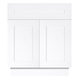 Frameless White Shaker Frameless 
Bathroom Vanities Sample Door