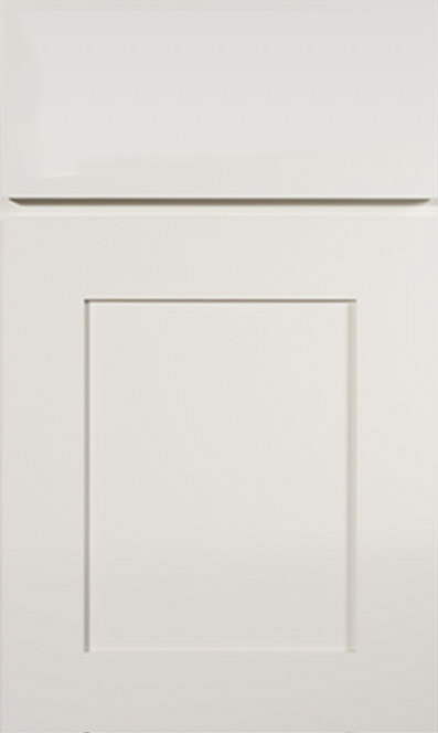 Easton White Slab Kitchen Cabinets