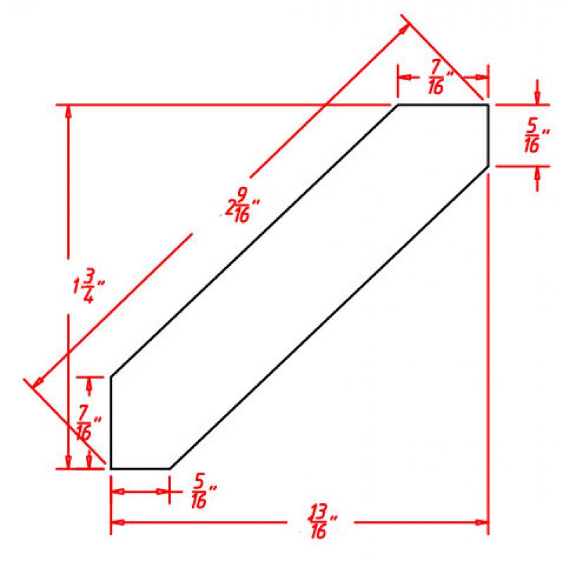 Frosted White Shaker Crown Molding - 1 3/4"D X 96"L X 1 3/4"H