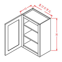 Carolina Hickory 9" x 30" Wall Cabinet