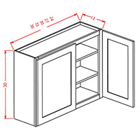 Carolina Hickory 42" x 30" Wall Cabinet