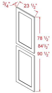 Gunnison Shaker Tall Decorative End Panel - 23-1/2"W X 90-1/2"H X 3/4"D