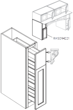 Riviera White Hearth Hood Pier 9" X 42" X 21"