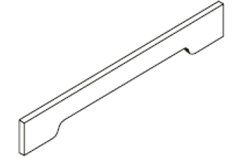 Riviera White Raised Panel Door Valance 60" X 12" X 3/4"