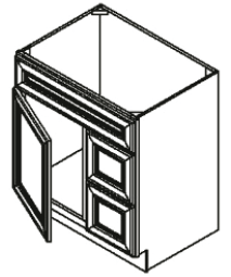 Oxford White Shaker Vanity 30" X 21" Door On The Left