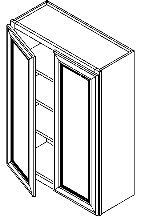 Oxford White Shaker Wall Cabinet 30" X 42"