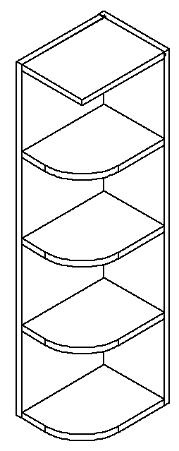 Oxford White Shaker Wall End Shelf 09" X 42"