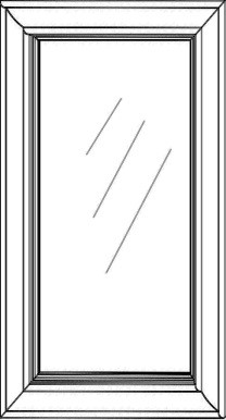 Oxford White Shaker Glass Door 33" X 42" Textured Glass (PAIR)