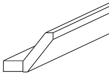 Sable Shaker Angle Crown Molding 3 1/4" X 96"