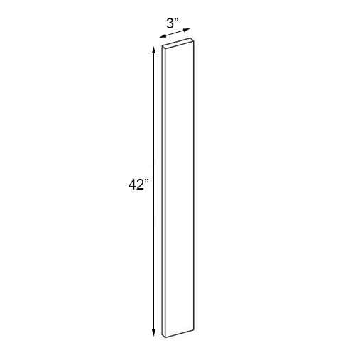 Gloss White Wall Filler - 3"W x 42"H