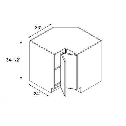 BLS33: Kitchen Corner Base Cabinet (Lazy Susan), 34 1/2w x 33