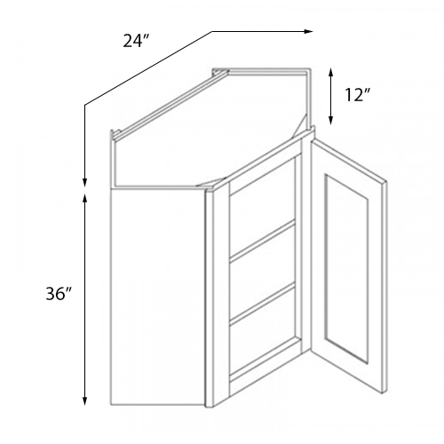 Single Door Wall Diagonal Cabinet 