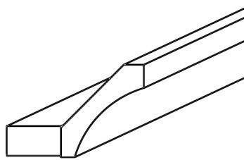 Gainsboro Gray Cove Crown Molding 2 1/2"  X  96"