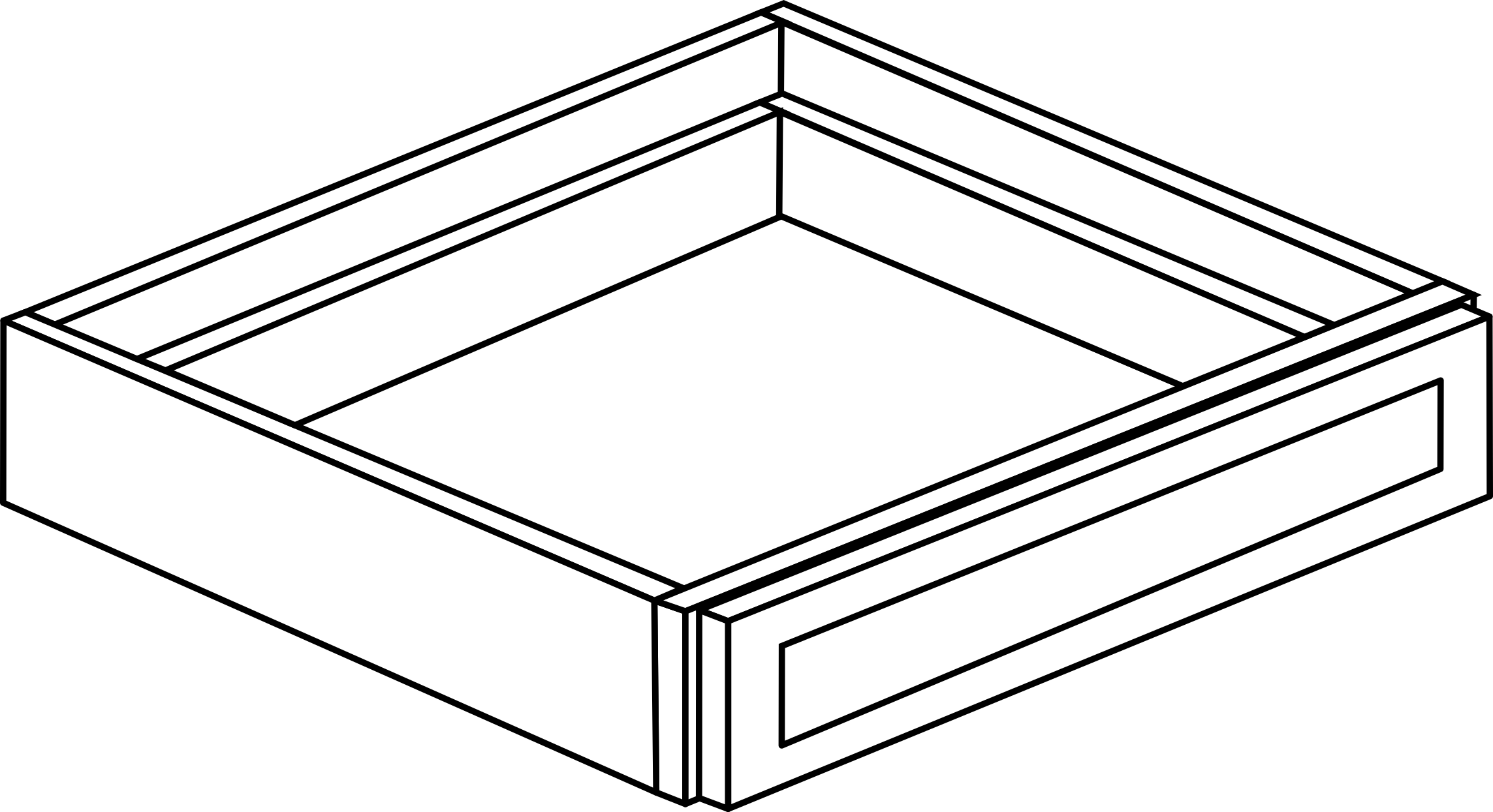 Ostland White Knee Drawer 30" X 21"