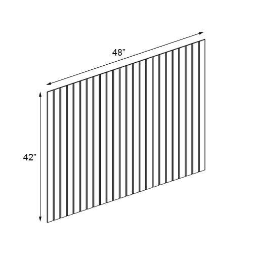 Easton White Slab Bead Board - 48"W x 42"H