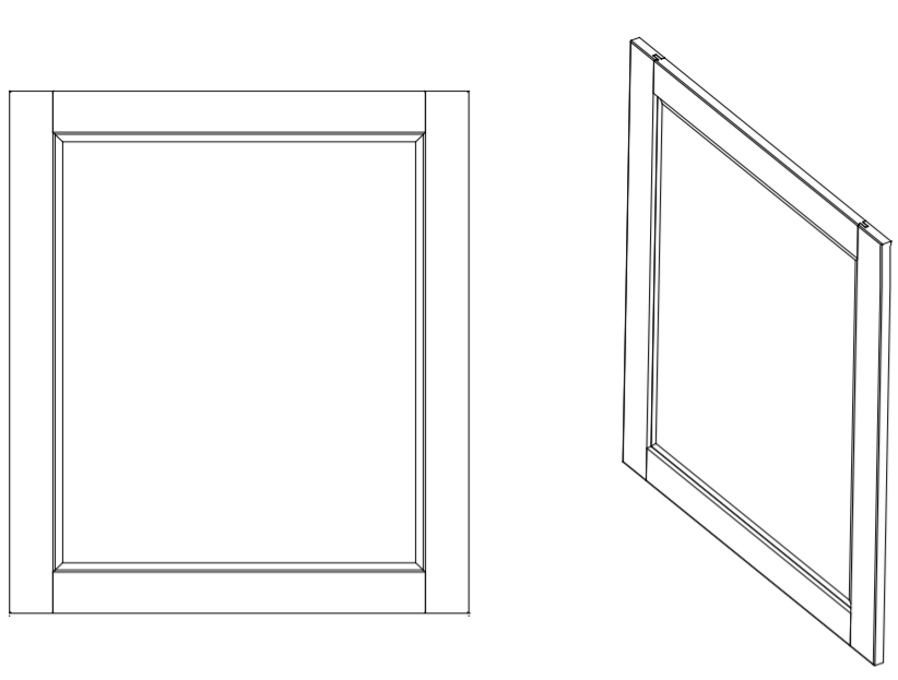 Devon Shaker Mirror 30"W x 36"H