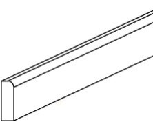 Ostland White Shaker Scribe Molding 3/4" X 1/4" X 96"