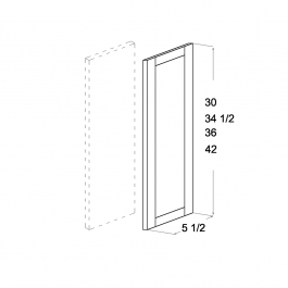 Artisan Shaker Filler Overlay - 5-1/2"W X 34-1/2"H