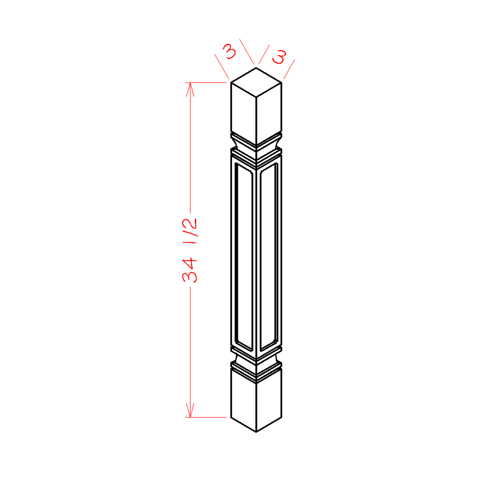 Artisan Shaker Square Decorative Leg