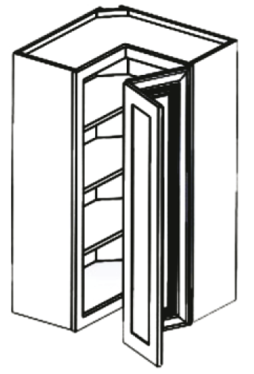 Smokey Grey Wall Cabinet Easy Reach 24" X 36"