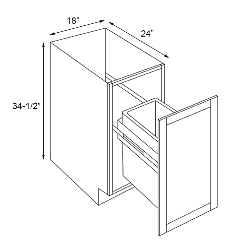 Trash Can Base Cabinet 