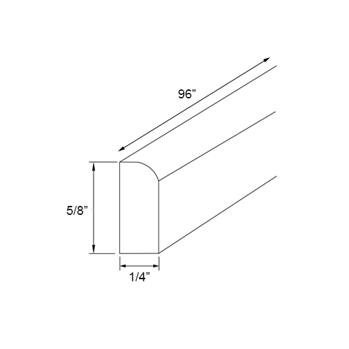 Weston Espresso Shaker Scribe Molding - 96"W x 5/8"H