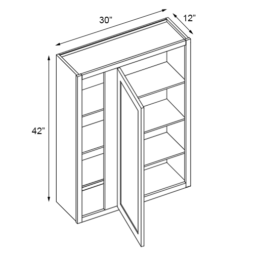 Single Door Blind Wall Cabinet 