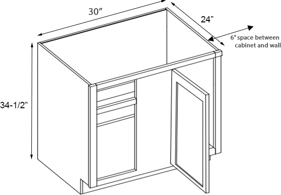 Single Door Blind Base Cabinet 