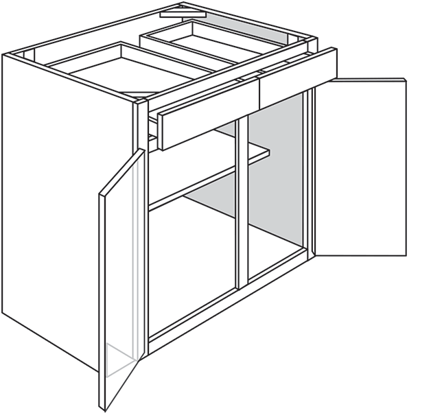 Double Door Base Cabinet 42"W