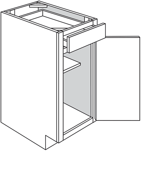 Single Door Base Cabinet 18"W