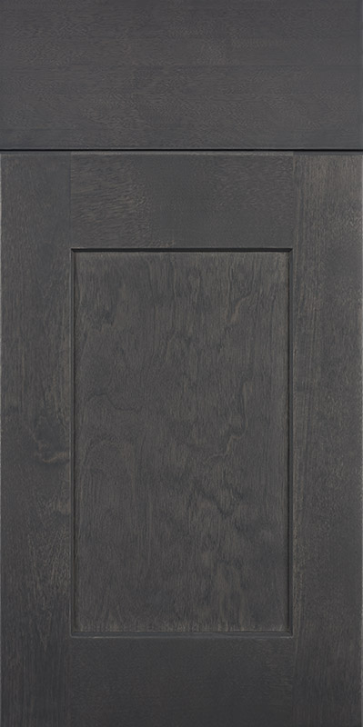 Villanova Slab Single Door Base Cabinet w/ 2 Soft-Close Rollout Trays 18"W