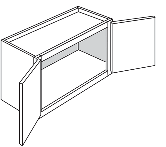 Radnor Slab Double-Door Wall Cabinet 30"W x 15"H