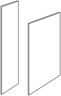 Devon Shaker Base Skin 1/4" x 24"W x 34 1/2"H