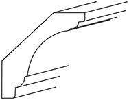 Devon Shaker Cove Crown Moulding 2 3/4"H x 96" L