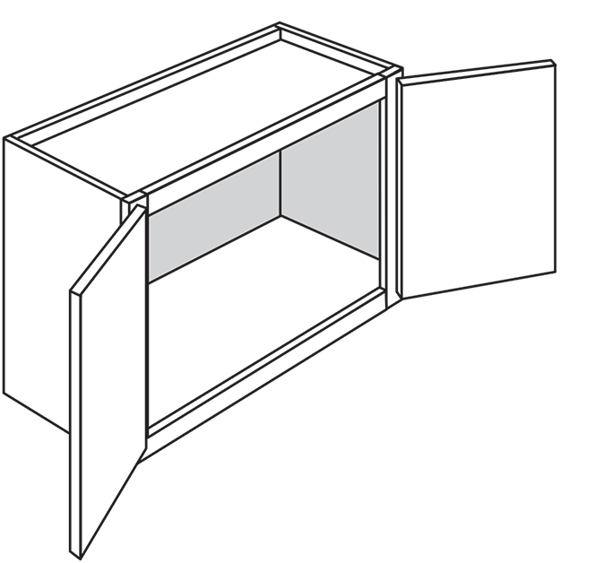 Devon Shaker Double-Door Wall Cabinet 30"W x 18"H