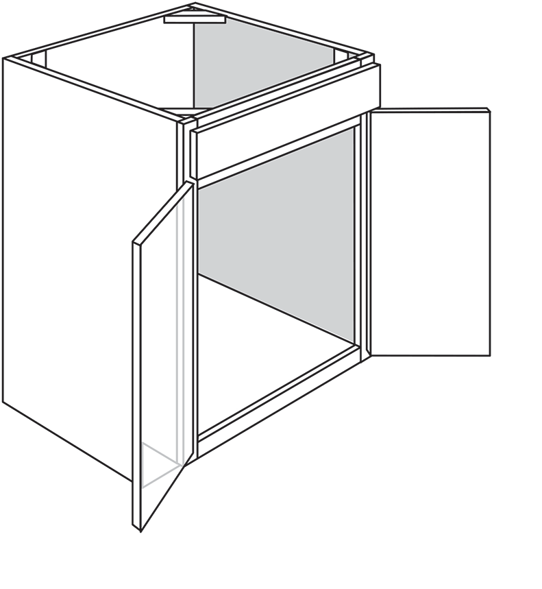 Newtown Shaker Double-Door Sink Base Cabinet 30"W