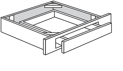 Newtown Shaker Drawer Unit 30"W x 4"H x 21"D