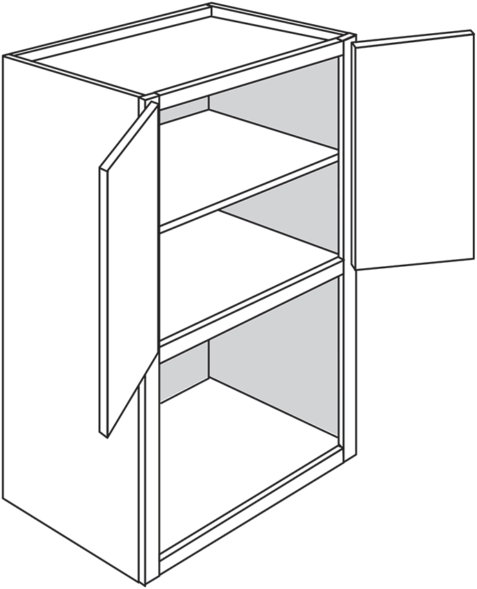Newtown Shaker Microwave Wall Cabinet 30"W x 42"H