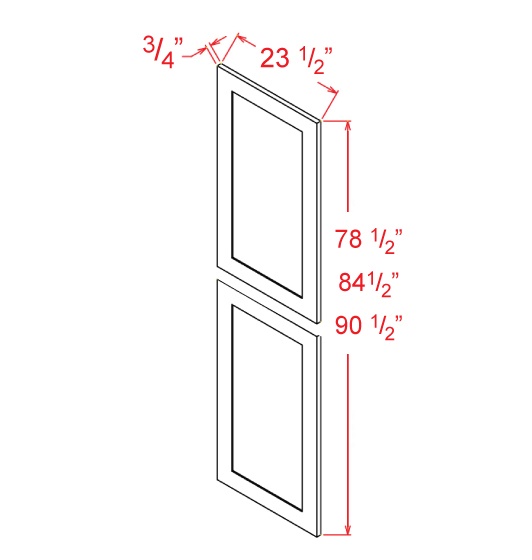 Cinder Shaker Tall Decorative End Panel - 23-1/2"W X 90-1/2"H X 3/4"D