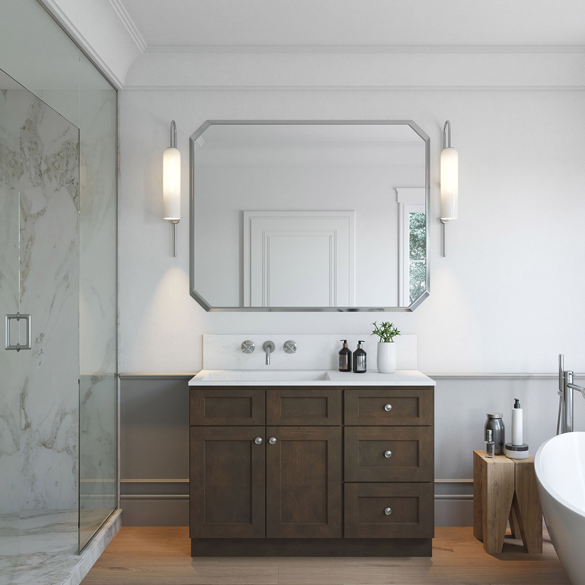 2-Piece Florence Slate Shaker 48" Vanity Set #3