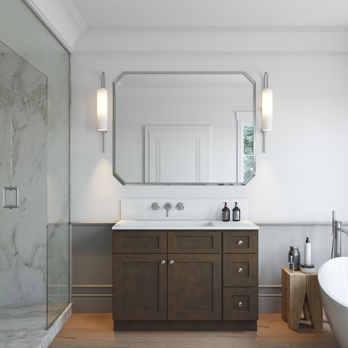 2-Piece Florence Slate Shaker 48" Vanity Set #5