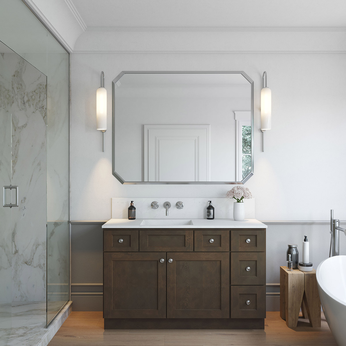 2-Piece Florence Slate Shaker 54" Vanity Set #3