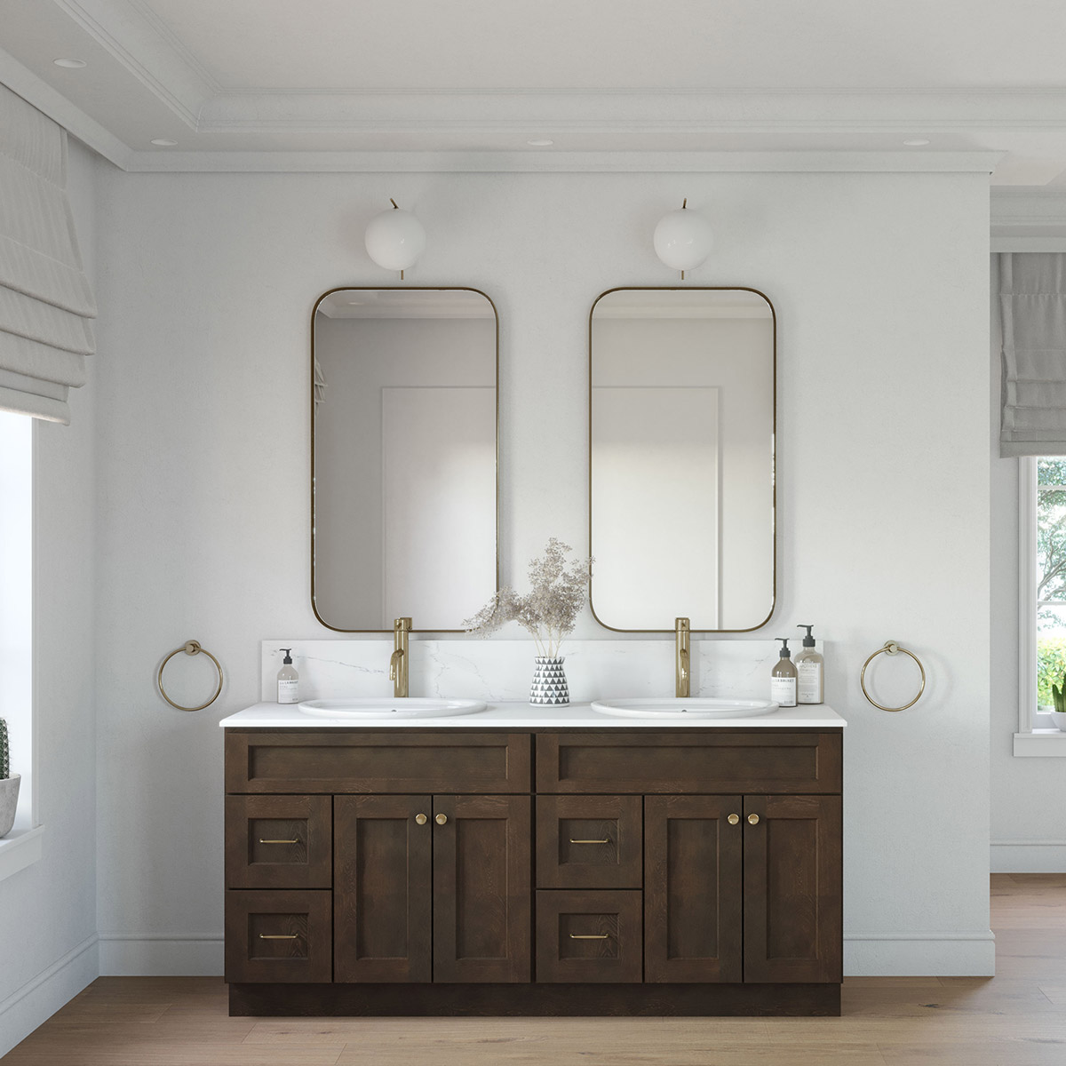 2-Piece Florence Slate Shaker 72" Vanity Set #3