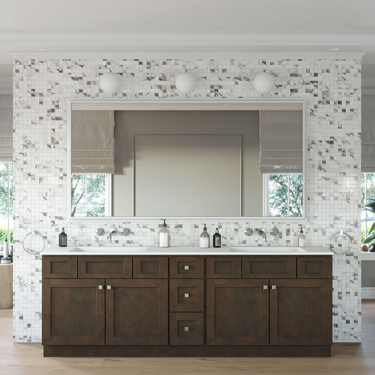 3-Piece Florence Slate Shaker 96" Vanity Set #5