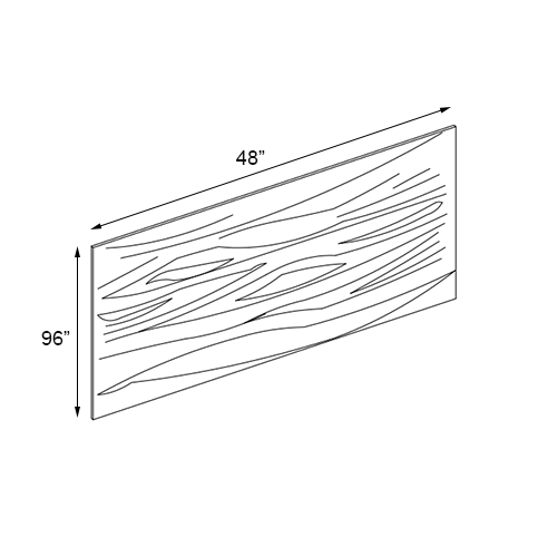 Primary Grey Shaker Back Panel (Long Grain) - 48" W x 96" H x 1/4" Thick