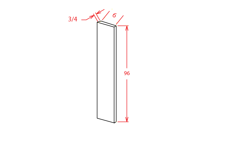 Timber Toffee Tall Filler - 6"W X 96"H