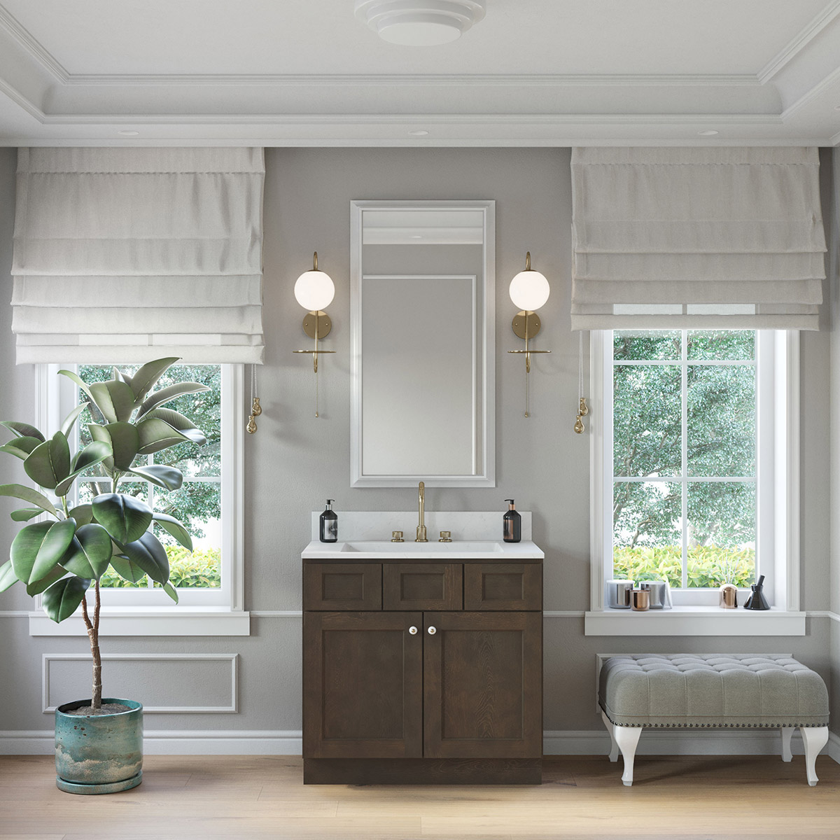 2-Piece Florence Slate Shaker 36" Vanity Set #2