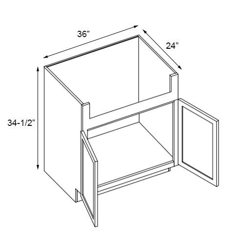 Florence Honey Shaker Farm Sink Base Cabinet - 36" W