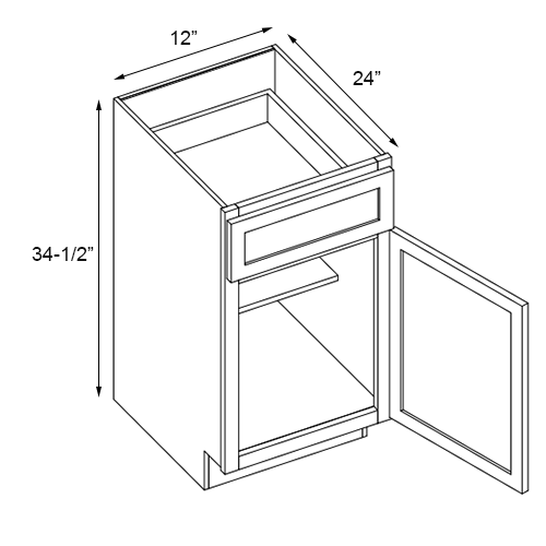 Single Door Standard Base Cabinet 